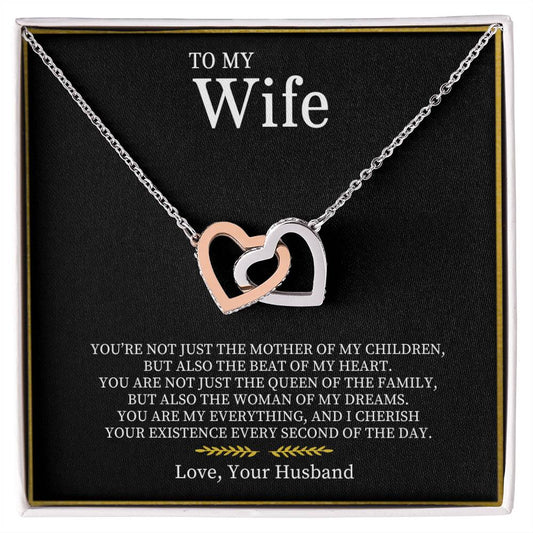 To My Wife | Interlocking Hearts necklace