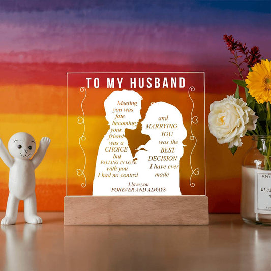 To My Husband |  Square Acrylic Plaque